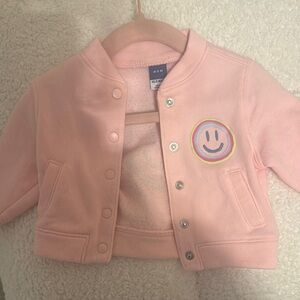 GAP Kids Pink Smiley Face Jacket